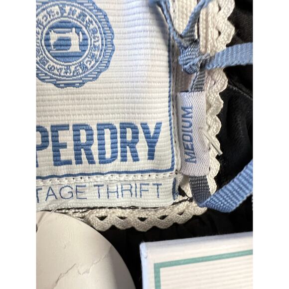 Superdry NEW Vintage Inspired Mini Dress Square Neckline Ruffles Straps Size M - Picture 13 of 15